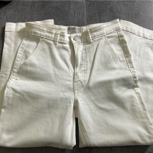 Everlane Cream Flare & Wide Leg Jeans